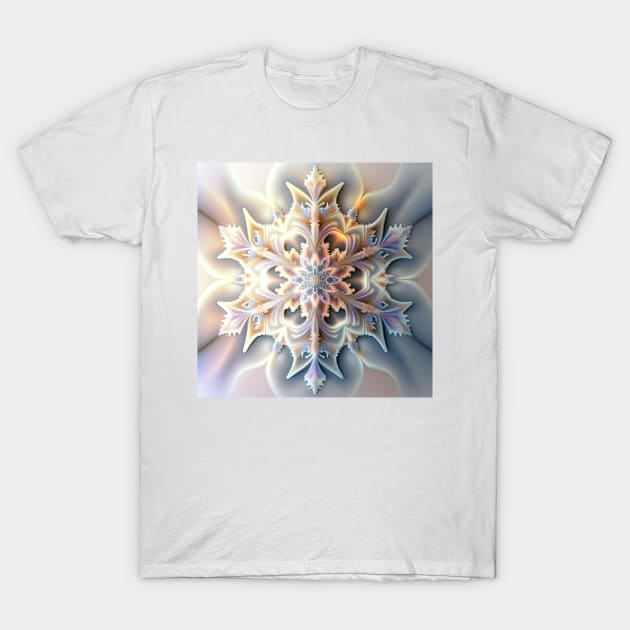 A Fractal Design in A Snowflake Motif T-Shirt by daniel4510